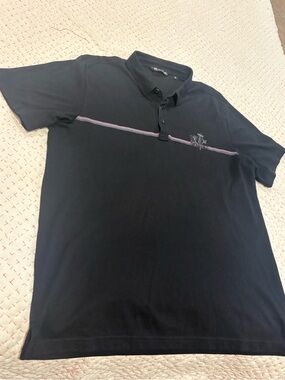 ⚫️⚫️Travis Matthew Polo Shirt with Pink Stripe w/ Parrot Bird Sombrero Margarita
